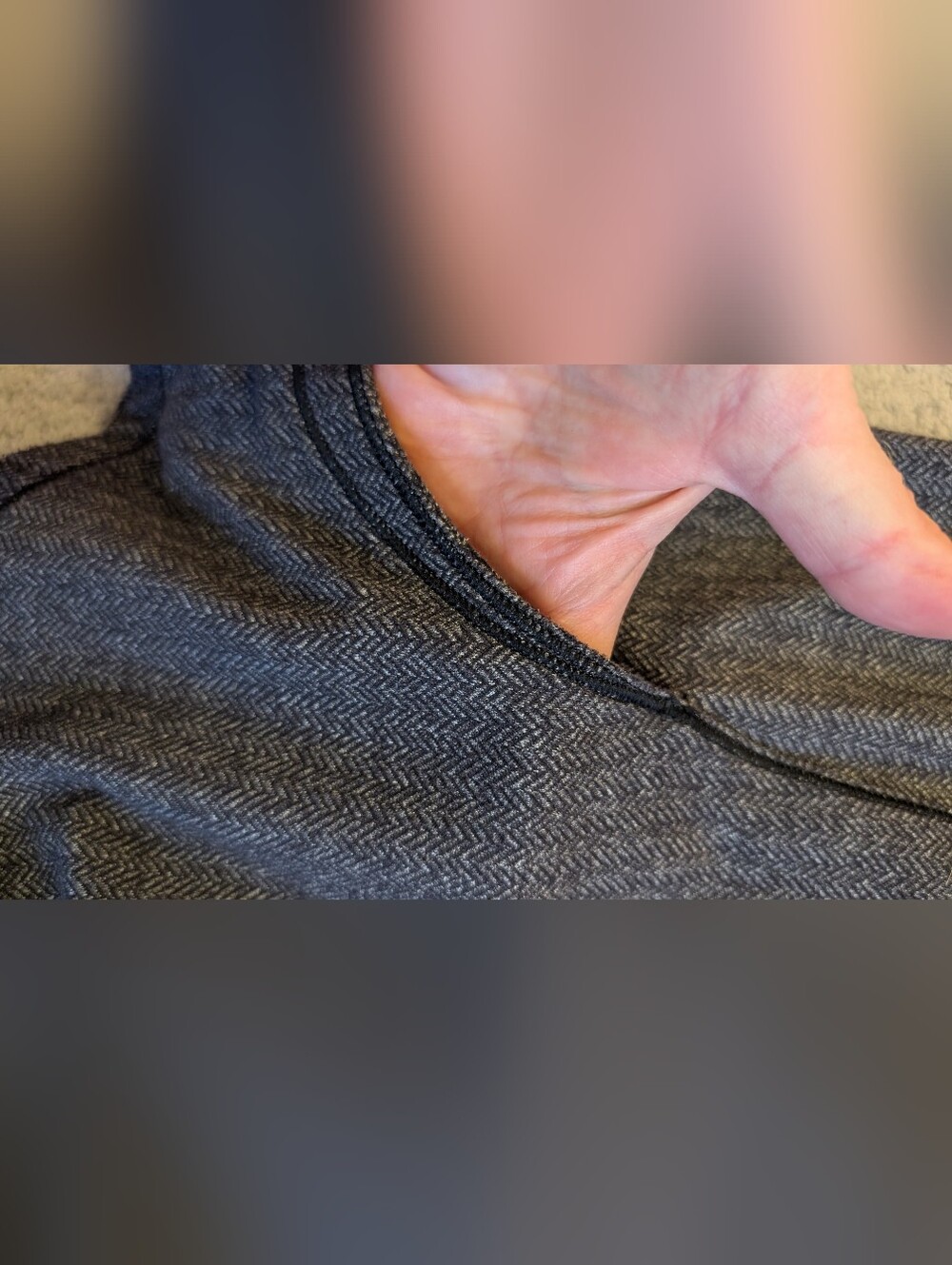 Lululemon Herringbone Heather Gray Active Quarter-Zip Pullover - Picture 13 of 17